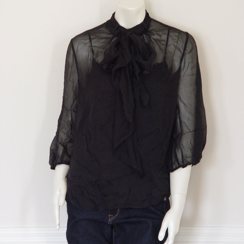 DIANE von FURSTENBERG GLASGLOW BLACK TOP - size 10